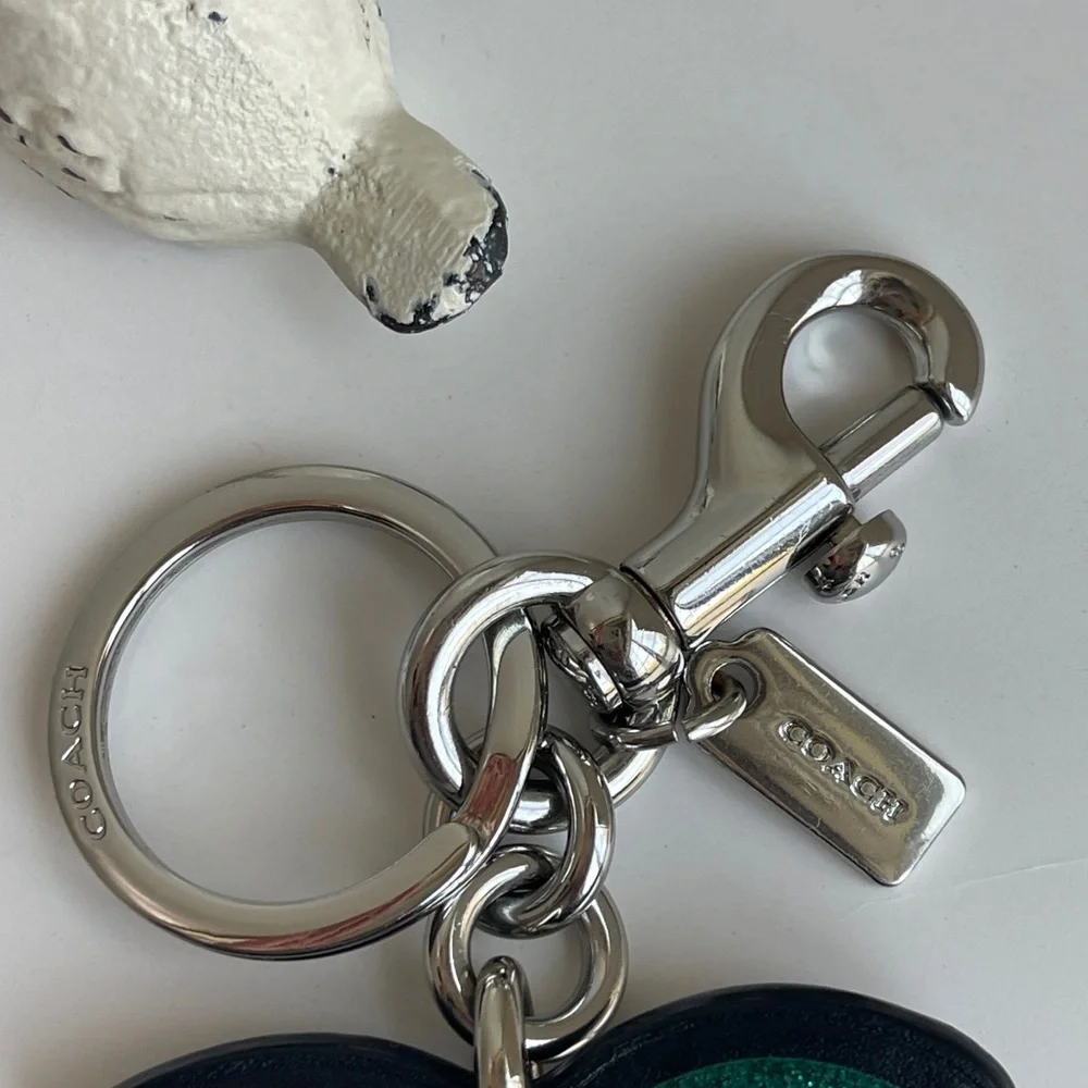 COACH Cherry Leather Bag Charm Key Fob